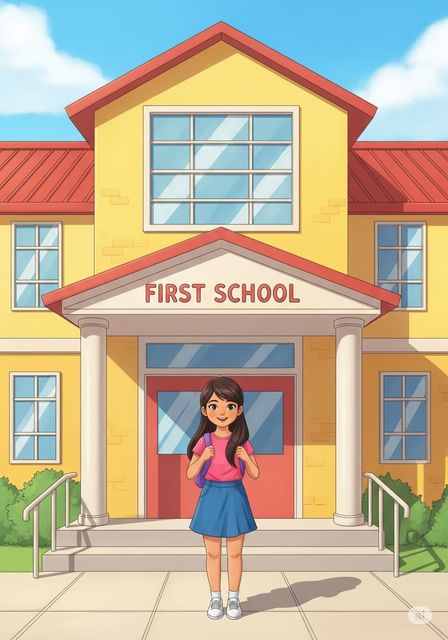 Ella's First Day of School: A Social Media Adventure