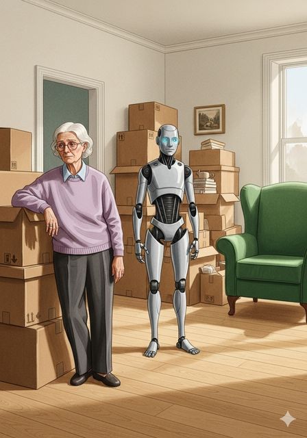 A Day in the Life of Shelly and Her Robot Assistant